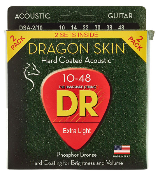 DR Strings Dragon Skin DSA 10-48 2-Pack