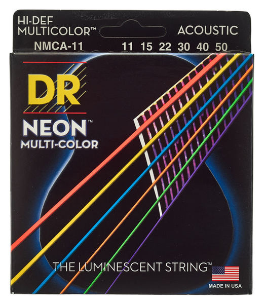 DR Strings Hi-Def Neon Multicolor 11-50