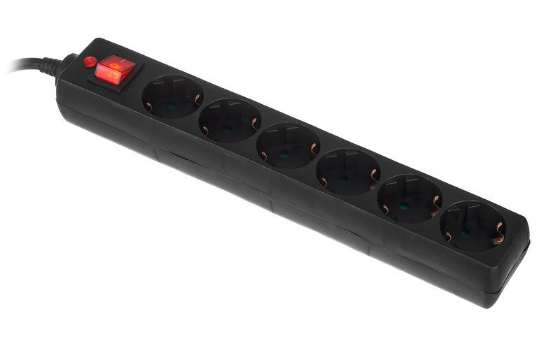 REV Ritter Power Strip 6Way Switch OVP BK