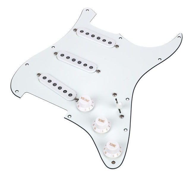 Mojotone 58 Q.Coil Hot Br. Pickguard WH