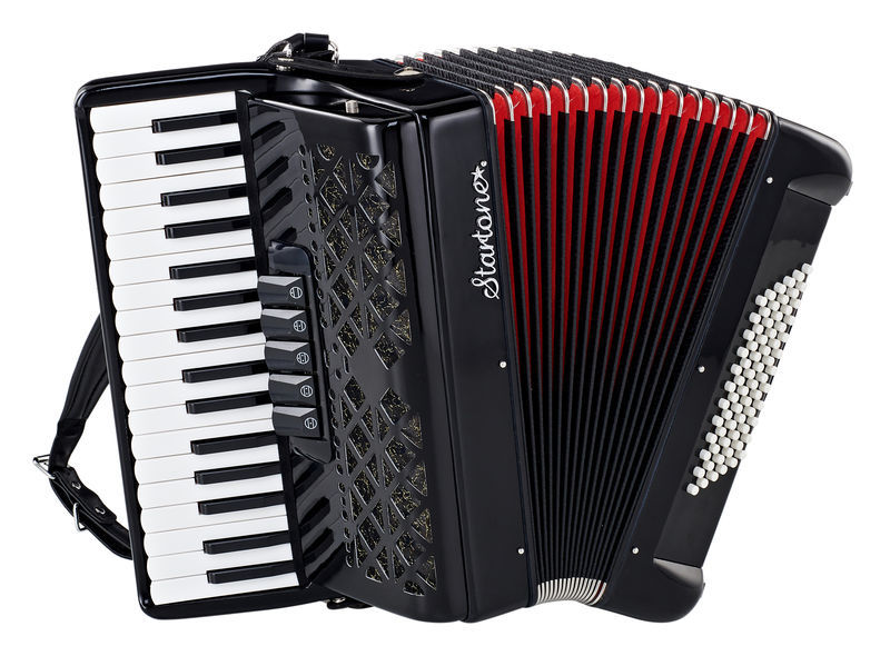 Startone Piano Accordion 72 Black MKII