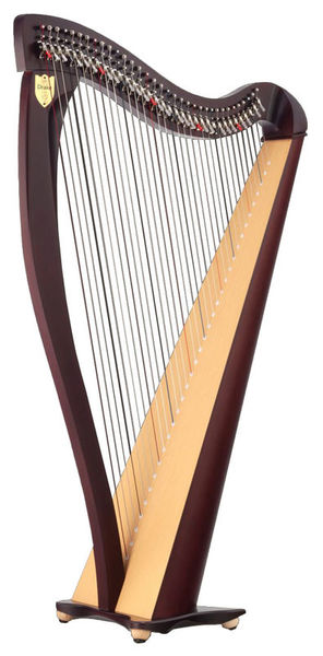 Lyon & Healy Drake LT Lever Harp Mahogany
