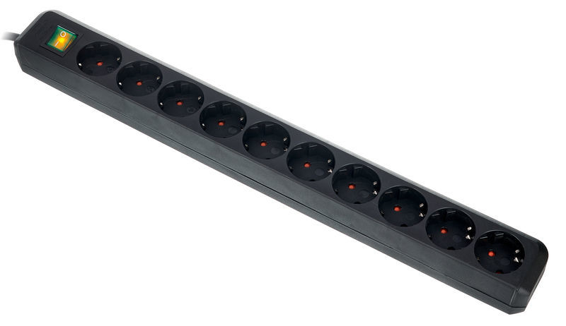 Brennenstuhl Eco-L 10 Way Split Sw 3m BK
