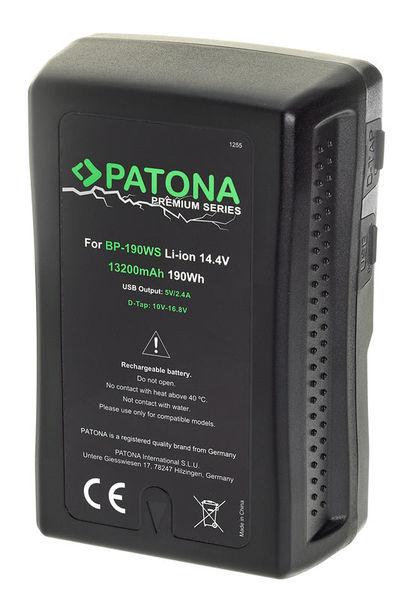 Patona Premium Akku V-Mount 190Wh