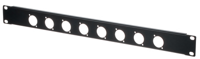 Rack Panel 1U 8XLR