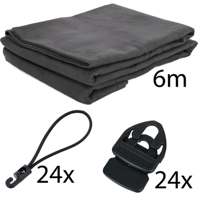 Molton Set Black 6x3m