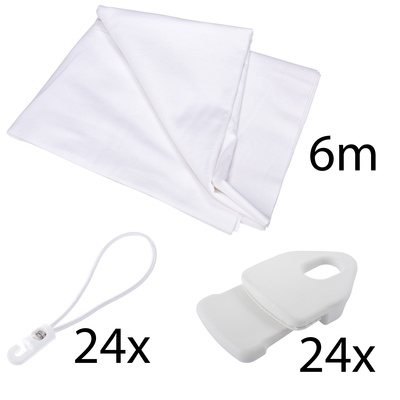 Molton Set White 6x3m