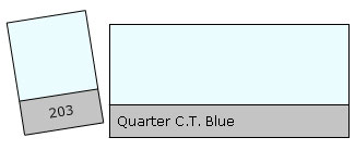 Lee Filter Roll 203 Qu. C.T. Blue