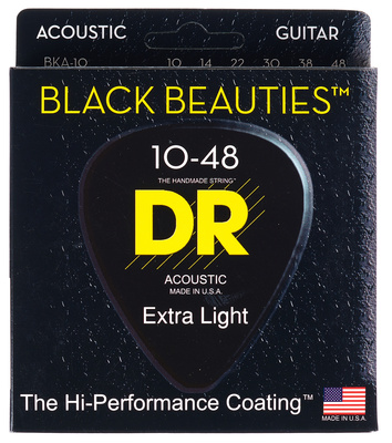 DR Strings Black Beauties BKA-10