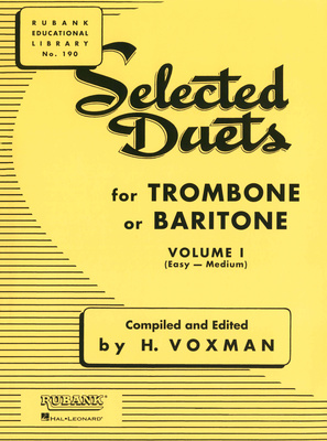 Rubank Publications Selected Duets for Trombone 1