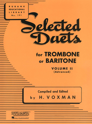 Rubank Publications Selected Duets for Trombone 2