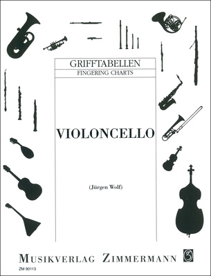 Grifftabelle Cello