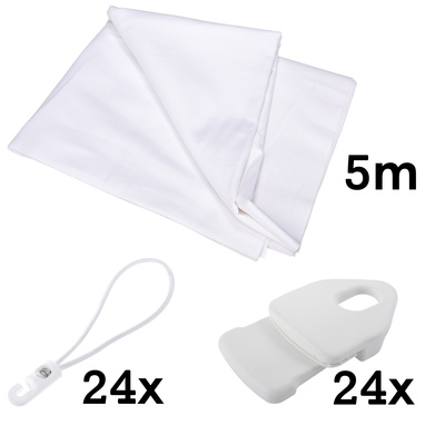 Molton Set White 5x3m