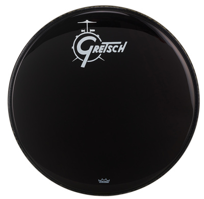 20" Bass Drum Head Black/Logo