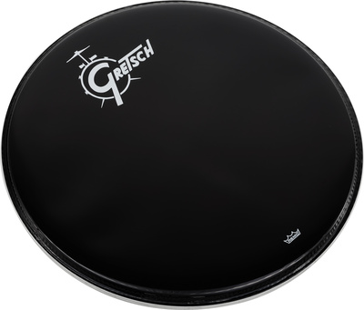 22" Bass Drum Head Black/Logo