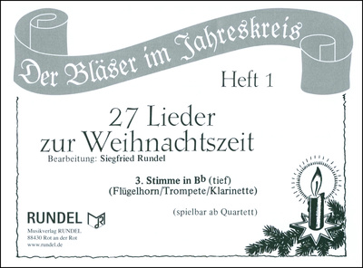 Musikverlag Rundel 27 Lieder Weihnacht 3 Bb T