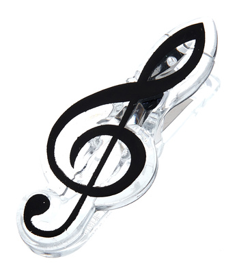 Music Clip Violin Clef Black