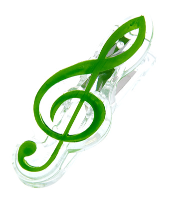 Music Clip Violin Clef Green
