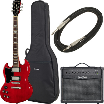 Harley Benton DC-580LH CH Vintage Ser Bundle