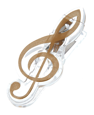 Music Clip Violin Clef Gold
