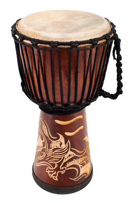 Terre Djembe Carved Dragon 50cm