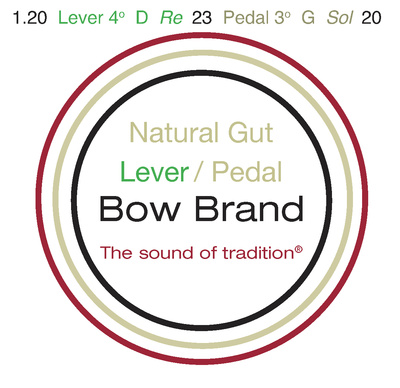 Bow Brand NG 4th D Gut Harp String No.23