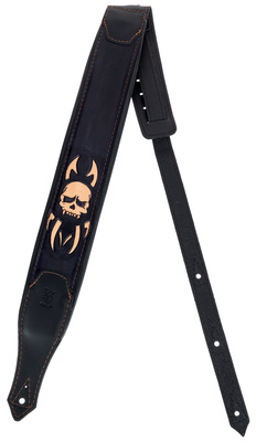 Hand Tooled Skull Guitar Strap