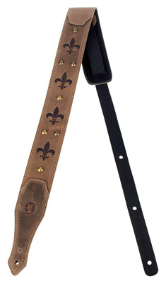 Fleur de Lis Guitar Strap Sage