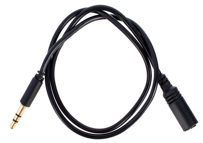 Slim Line 3 Pin Jack 0,5m BK