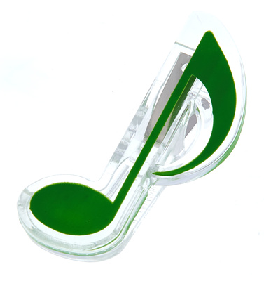 Music Clip Eight Note Green