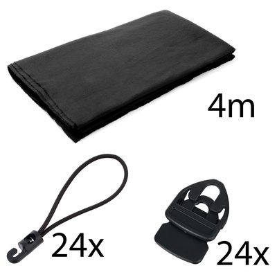Molton 500g/m² Set Black 4x3m