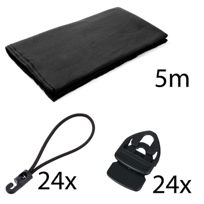 Molton 500g/m² Set Black 5x3m