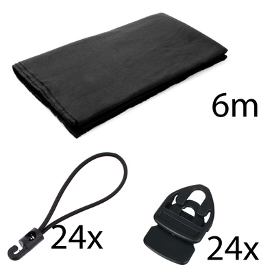Molton 500g/m² Set Black 6x3m