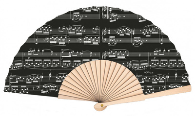 agifty Hand Fan Sheet Music Black