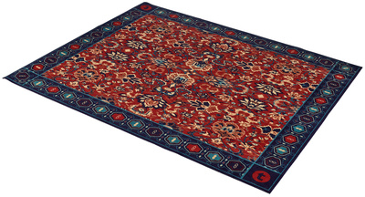 Drum Rug Oriental Blue 1