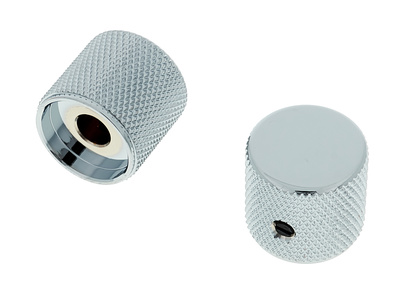 Allparts Metal Barrel Knobs Chrome
