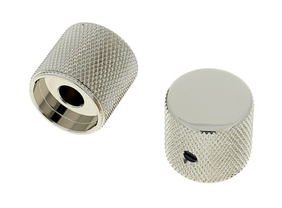 Allparts Metal Barrel Knobs Nickel