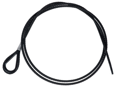 Stairville Steelwire Safety 200cm/6mm Bk