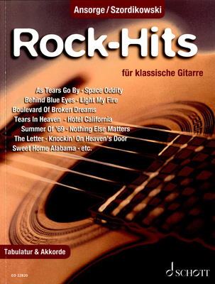 Rock-Hits klassische Gitarre