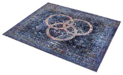Drum N Base Vintage Drum Rug Blue