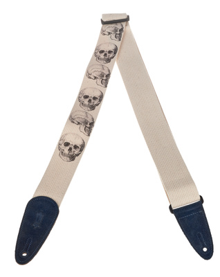 Cotton Print Strap 2" Skull