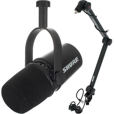 Shure MV 7 Black Stand Bundle