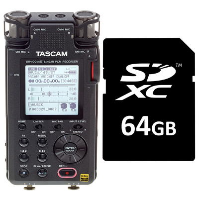Tascam DR-100 MK3 Card Bundle