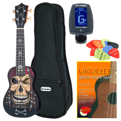 Harley Benton DOTU UKE-S Pirate Skull Bundle