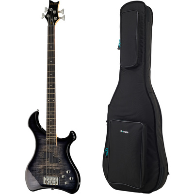 Harley Benton Marquess-4 Black Stain Bundle