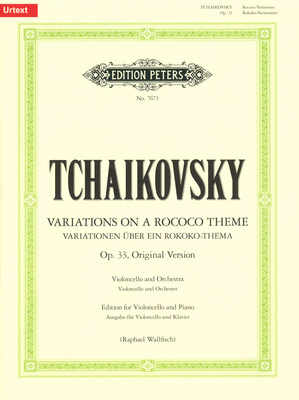 Edition Peters Tschaikowsky Variationen Cello