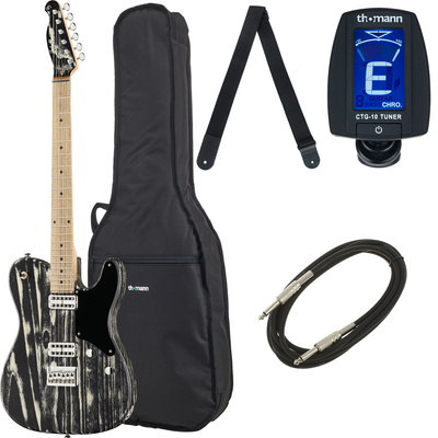 Harley Benton TE-90FLT Black Blast Bundle