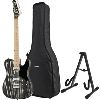 Harley Benton TE-90FLT Black Blast Bundle