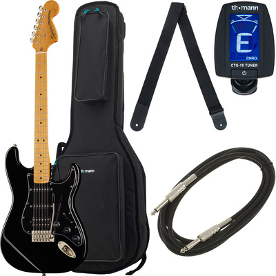 Squier CV 70s Strat HSS MN BLK Bundle