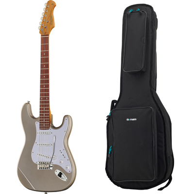 Harley Benton ST-62CC RW Inca Silver Bundle